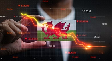 Welsh flag digital grid