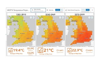 Temperature Projection Map From Esri