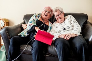Two Old Ladies With Laptop From Rowan Atkins
