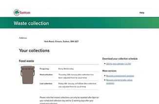 Sutton Online Waste Portal From Societyworks